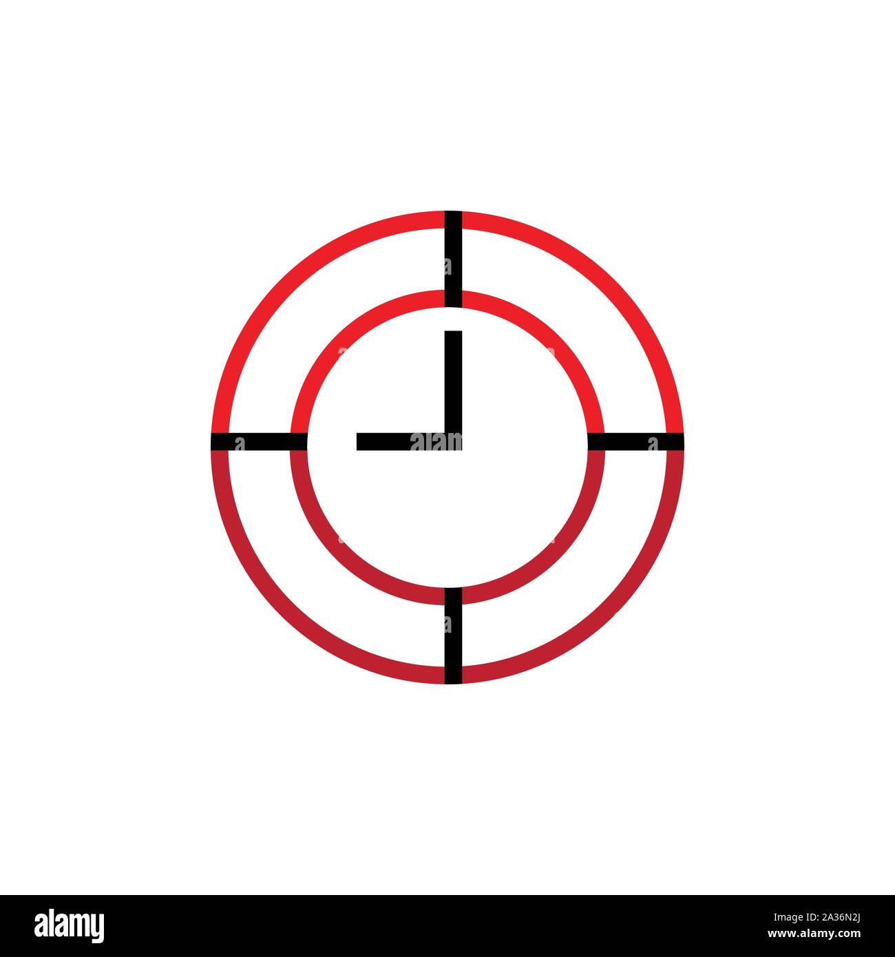 Logo de temps rapide, vitesse stop watch concept, express et les services d'urgence, de délais et de retards, l'icône de la ligne du vecteur - Vector Illustration de Vecteur