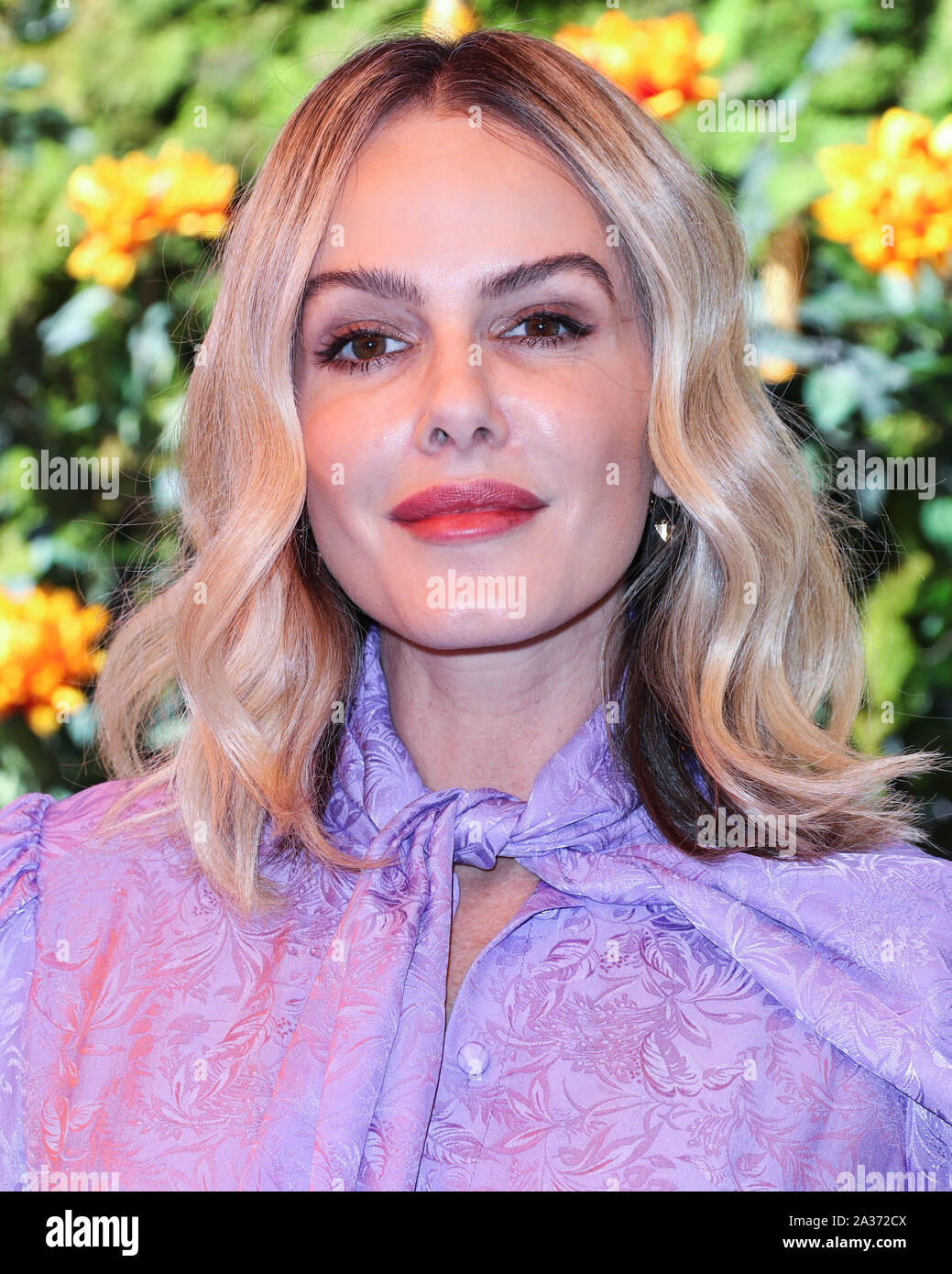 PACIFIC PALISADES, LOS ANGELES, CALIFORNIE, USA - Le 05 octobre : Monet Mazur arrive à la 10e Conférence annuelle de Veuve Clicquot Polo Classic Los Angeles tenue à Will Rogers State Historic Park le 5 octobre 2019 à Pacific Palisades, Los Angeles, Californie, États-Unis. (Photo par Xavier Collin/Image Press Office) Banque D'Images