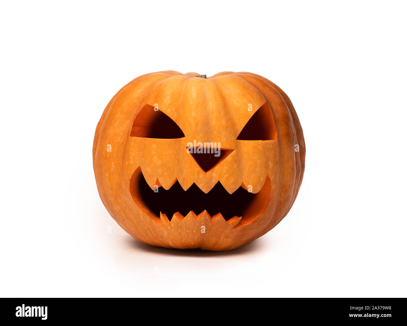 Spooky pumpkin avec fond blanc prêt pour l'Halloween, Banque D'Images