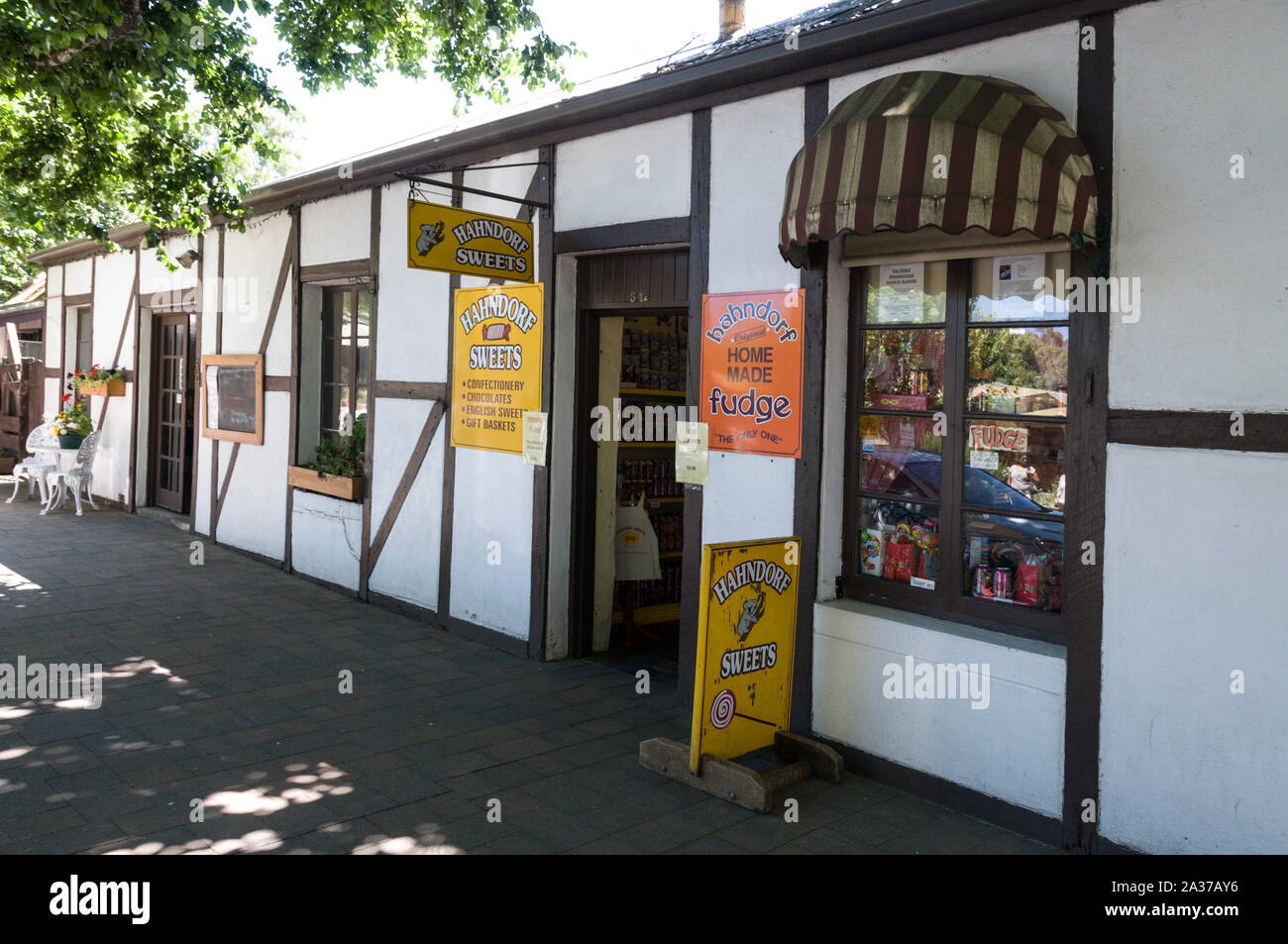 Un magasin de confiserie dans la vieille ville pionnière allemande de Hahndorf, dans les collines viticoles d'Adélaïde, à environ 25 km de la ville d'Adélaïde, dans l'Austr du Sud Banque D'Images