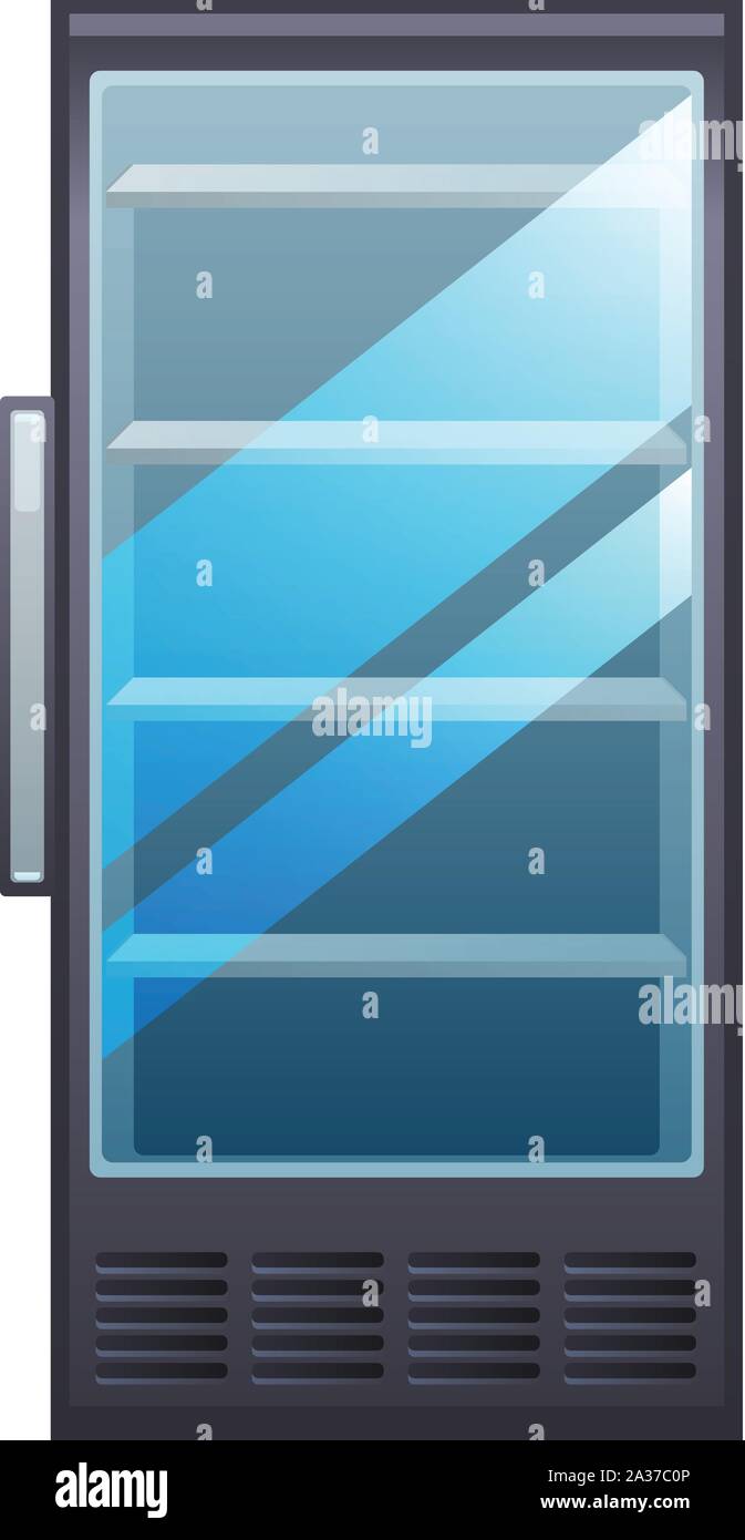 Icône verre d''un réfrigérateur. Caricature de réfrigérateur verre icône vecteur pour la conception web isolé sur fond blanc Illustration de Vecteur