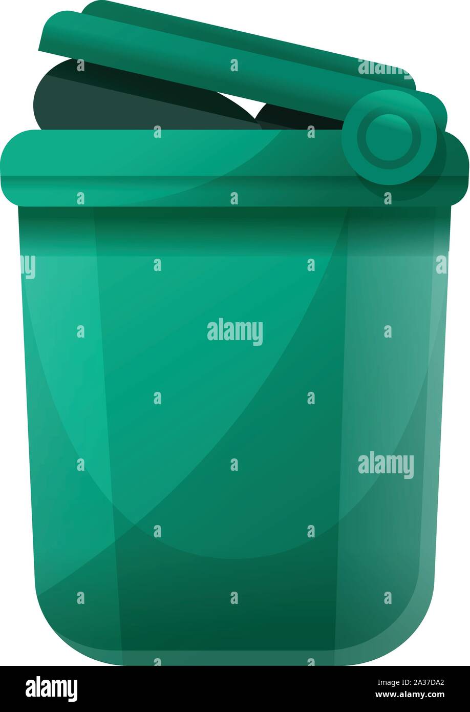 Bac à déchets verts icône. Caricature de déchets bac vert icône vecteur  pour la conception web isolé sur fond blanc Image Vectorielle Stock - Alamy