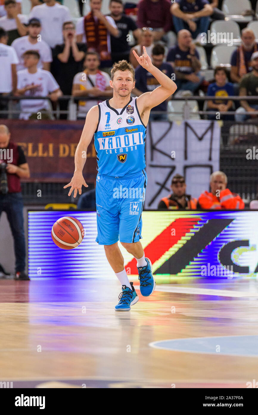 Roma, Italie, 06 octobre 2019, travis diener , vanoli cremona, panier au cours de Virtus Roma vs Vanoli Cremona - panier de basket-ball italien une série Championship - Crédit : LPS/Carlo Cappuccitti/Alamy Live News Banque D'Images