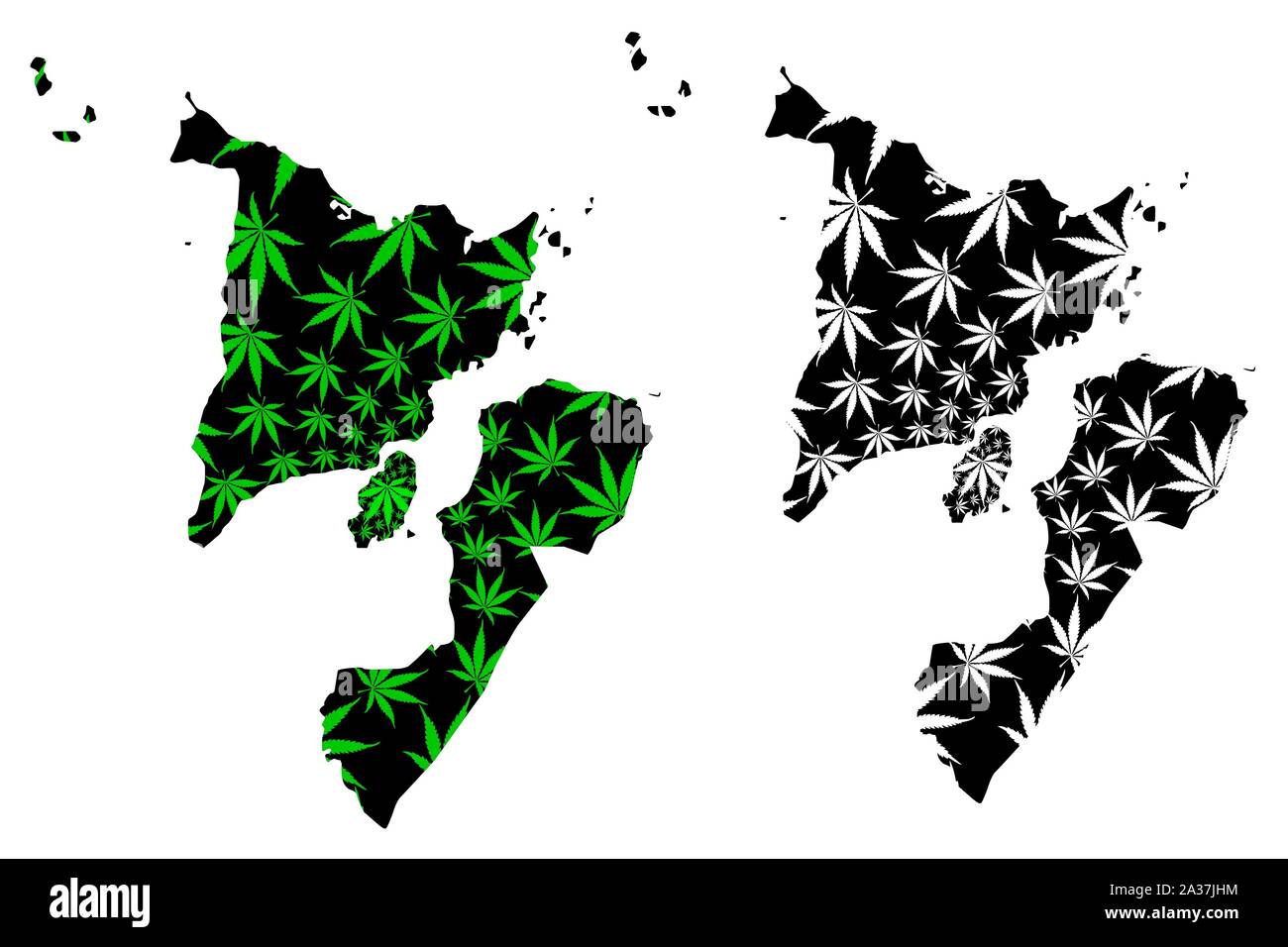 Région Western Visayas (régions et provinces des Philippines) la carte est conçue de feuilles de cannabis vert et noir, la région VI carte fait de la marijuana (mari Illustration de Vecteur Région Western Visayas (régions et provinces des Philippines) la carte est conçue de feuilles de cannabis vert et noir, la région VI carte fait de la marijuana (mari Illustration de Vecteur