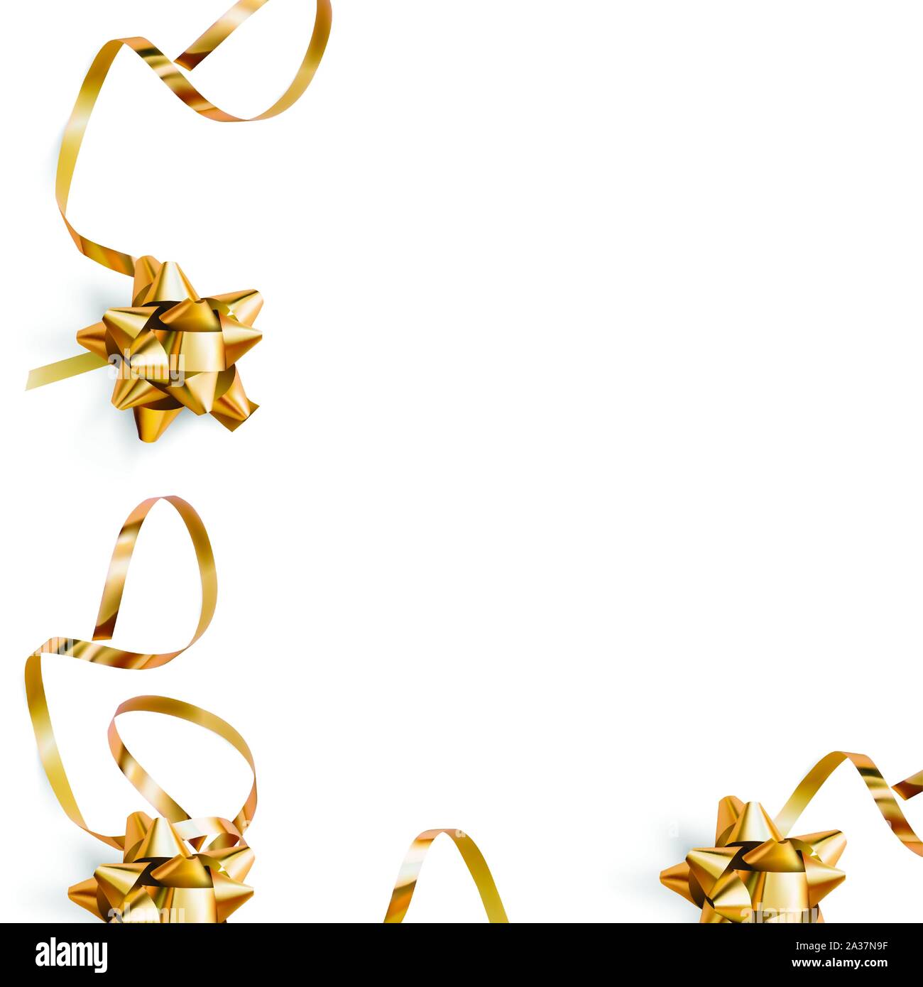 Arc d'or et ruban isolé sur fond blanc - Vector illustration Illustration de Vecteur