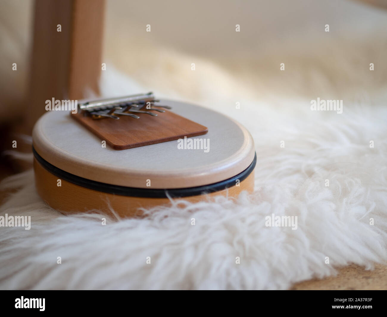 Cérémonie de guérison sonore créé sansula Banque D'Images