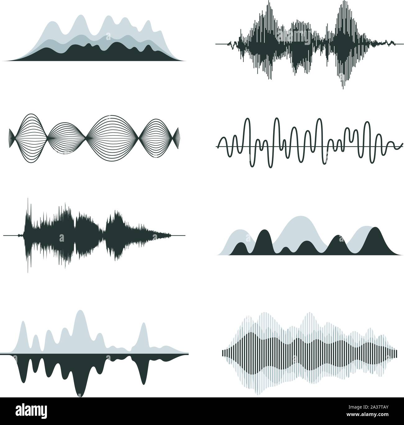 Les Ondes Sonores La Frequence D Onde Sonore De La Musique Des Elements D Interface Hud Vague Graphique Vocale Signal Vector Set D Onde Audio Image Vectorielle Stock Alamy