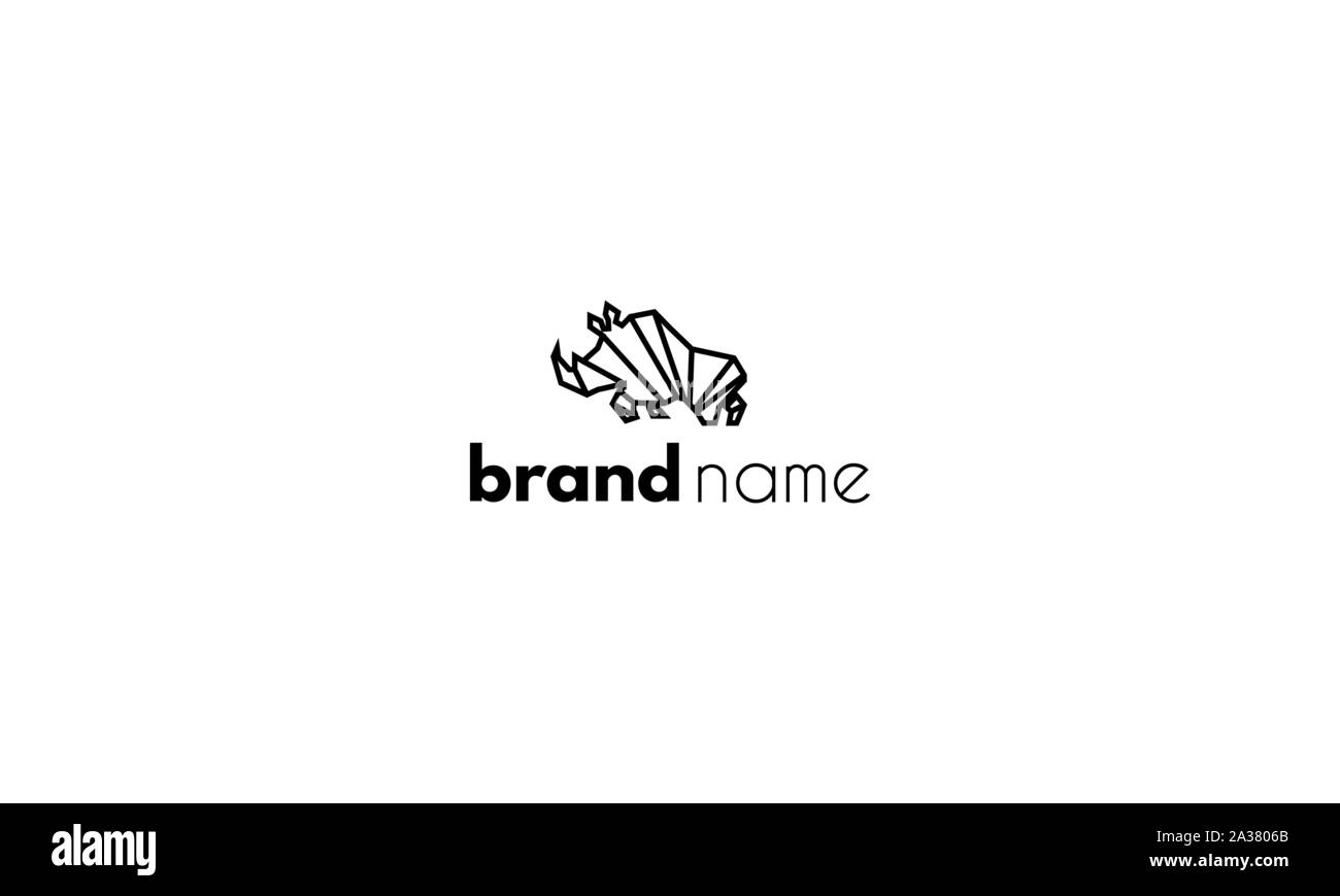Logo vectoriel sur lequel une image abstraite d'un rhinocéros. Illustration de Vecteur Logo vectoriel sur lequel une image abstraite d'un rhinocéros. Illustration de Vecteur