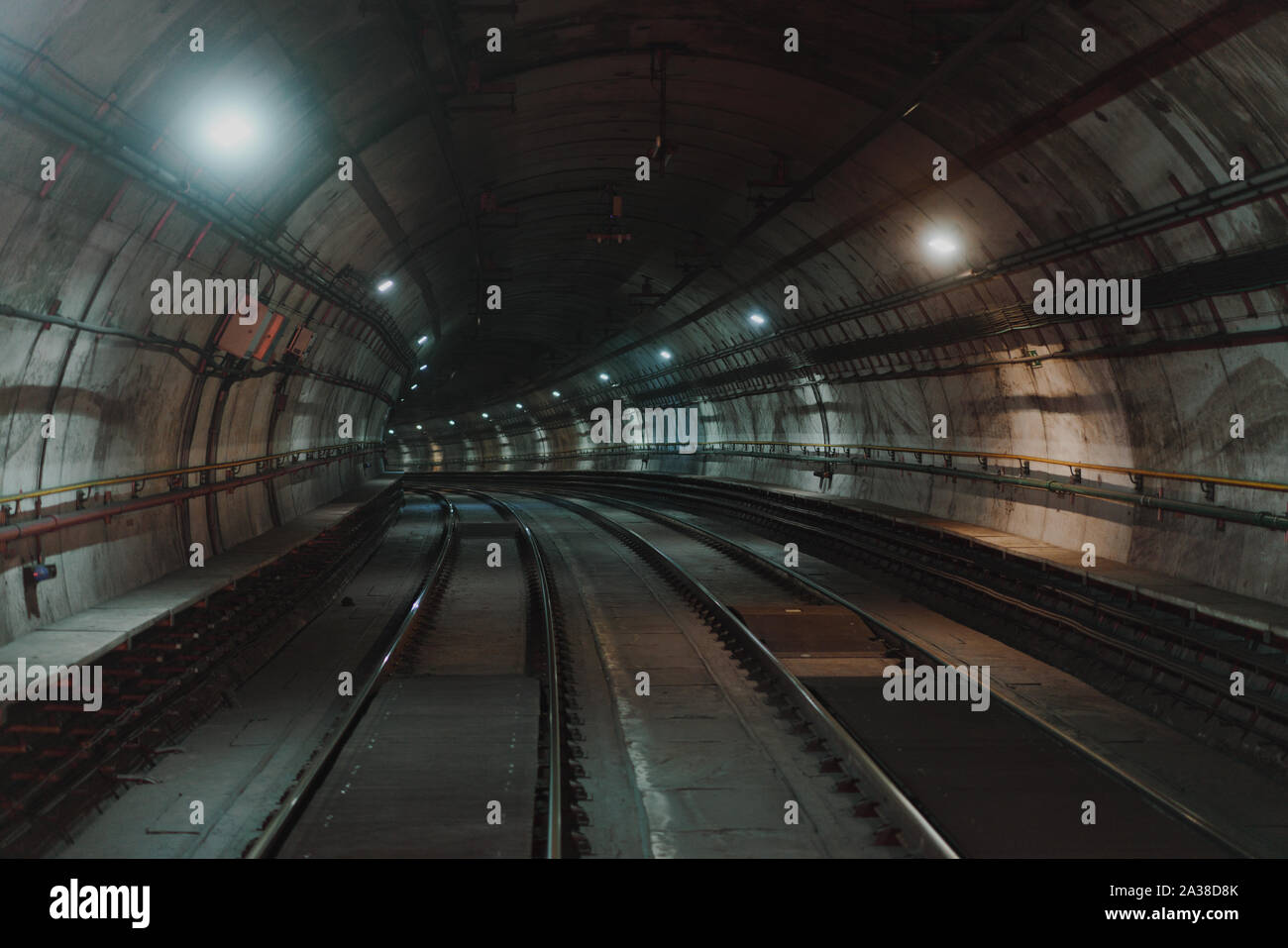 Tunnel de métro lumineux, Brésil Banque D'Images