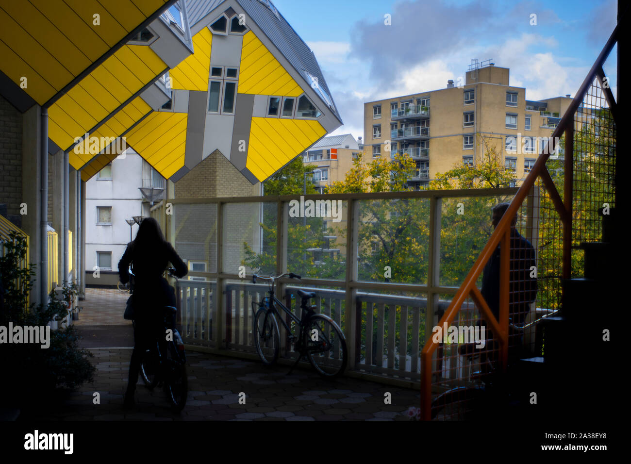Rotterdam, Pays-Bas - 4 octobre 2019 : Kijk-Kubus. Les maisons cubiques. Banque D'Images