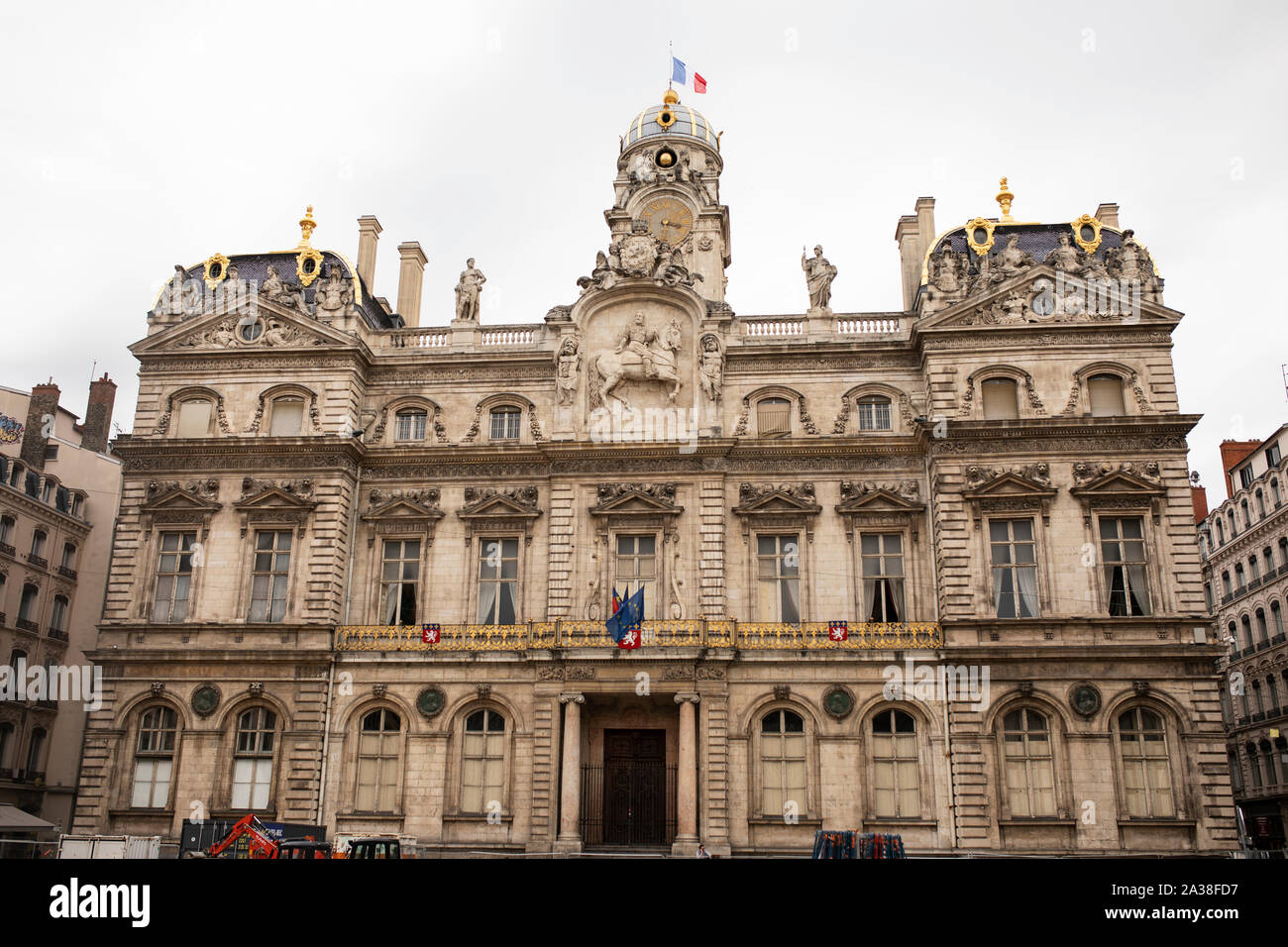 L'Hôtel de ville (hôtel de ville) sur la place de la Comédie à Lyon, France. Banque D'Images
