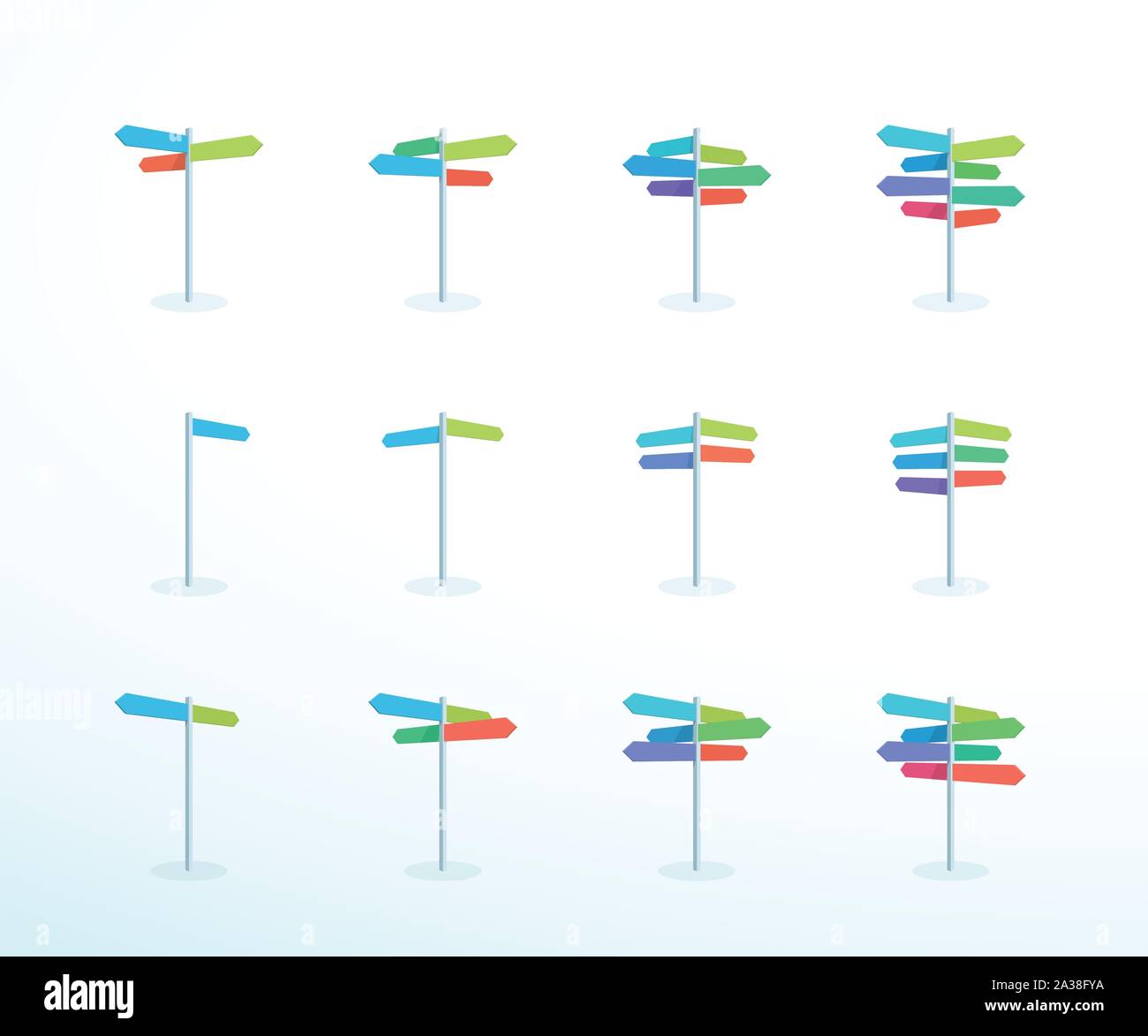 Road sign directions icon vector Banque de photographies et d’images à ...