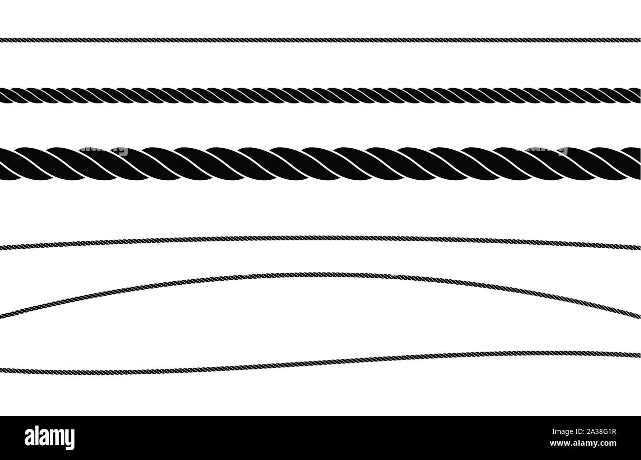 Chaîne de télévision couleur corde unique Set vector Illustration Illustration de Vecteur