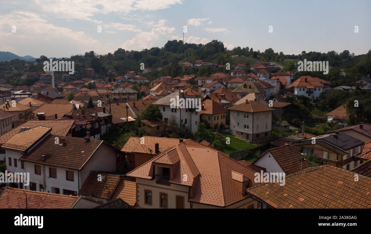 Paysage urbain, Tasanj, Zenica-Doboj, Bosnie-Herzégovine Banque D'Images