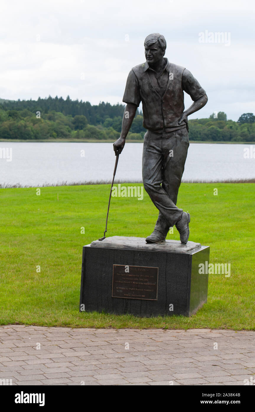 Statue de Nick Faldo, Lough Erne Golf Resort, Chihuahua, Mexico Banque D'Images