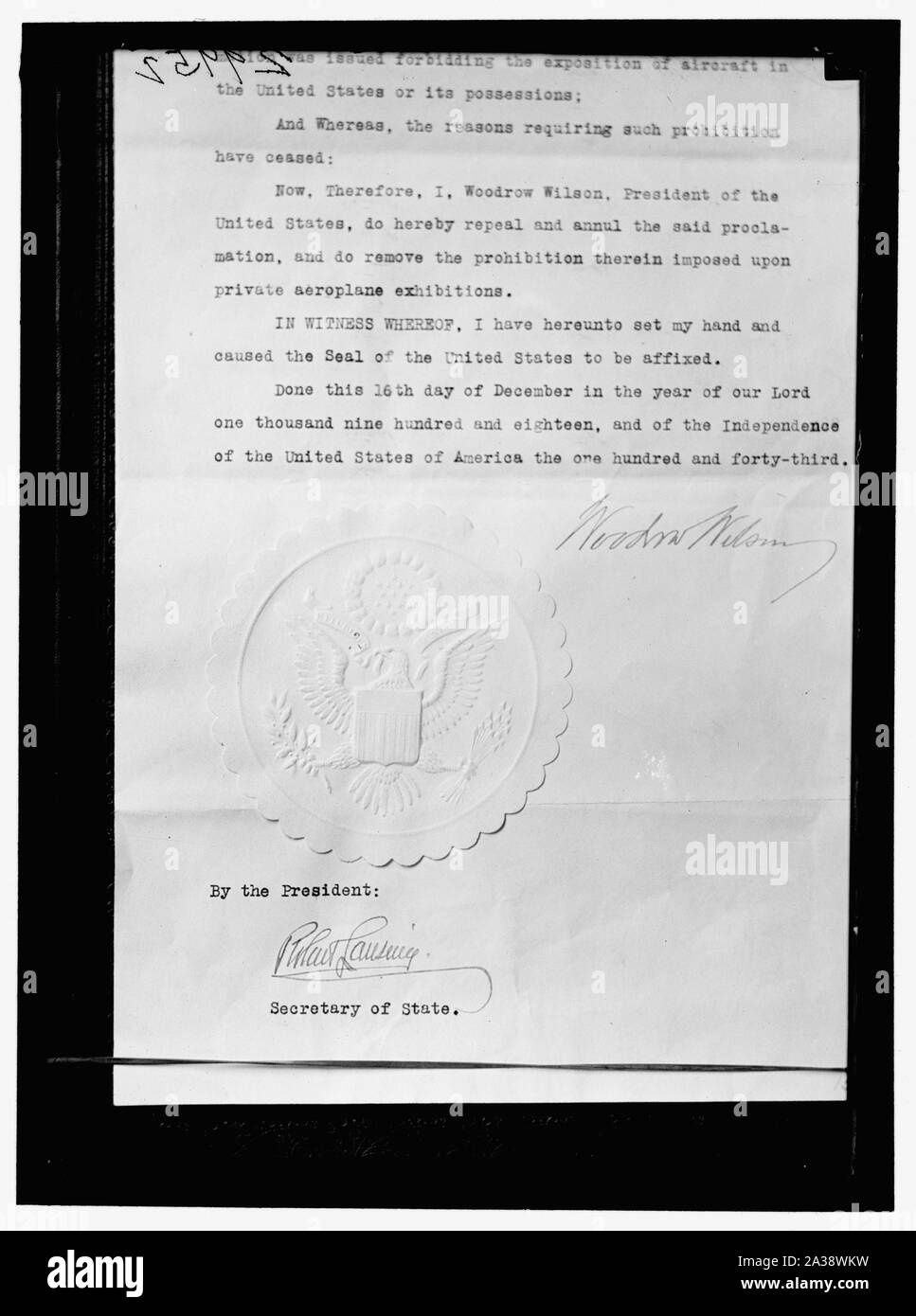 Sceau DES États-unis. Empreinte de sceau des États-Unis Banque D'Images