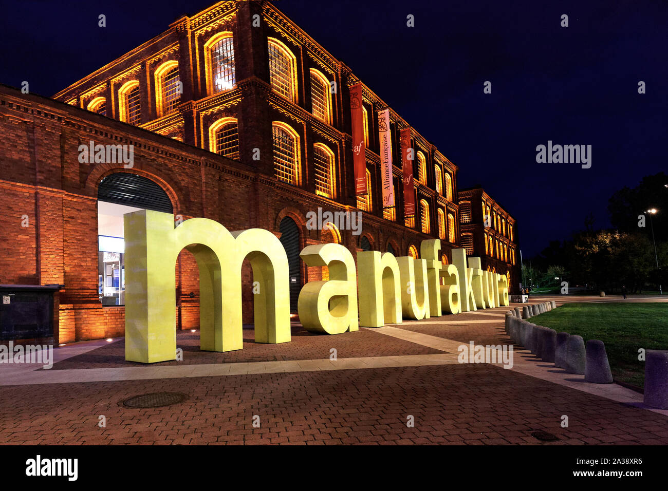 Lodz, Pologne - Oct 01, 2019 : un centre d'arts, Manufaktura, shopping mall, et le complexe de loisirs ainsi qu'atout touristique majeur de la ville Banque D'Images