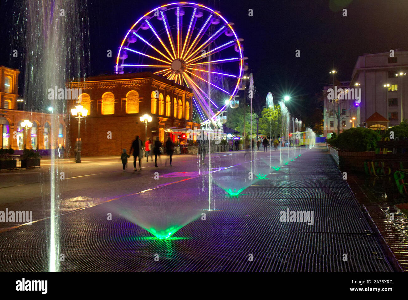 Lodz, Pologne - Oct 01, 2019 : un centre d'arts, Manufaktura, shopping mall, et le complexe de loisirs ainsi qu'atout touristique majeur de la ville Banque D'Images