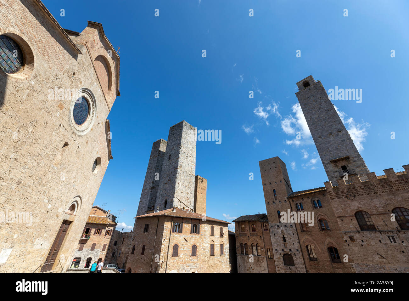 Centre historique de San Gimignano avec l'architecture médiévale caractéristique de son centre historique a été déclaré site du patrimoine mondial de l'UNESCO Banque D'Images