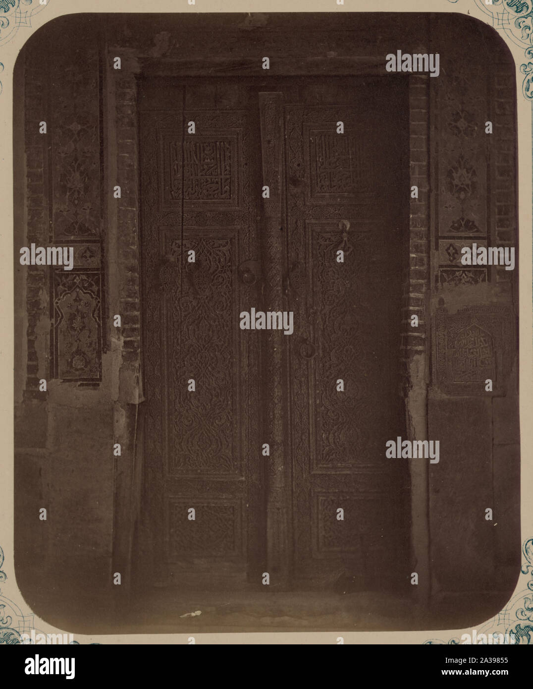 Samarkandskiia drevnosti. Grobnitsa sviatago Shakh-Zinde Kussama ibni Abassa (j) mavzolei nei pri. Vnutrennost» Chaar-Taga. Anva' iz Chaar taga (v) Shakh-Zinde mechet khanaka Banque D'Images