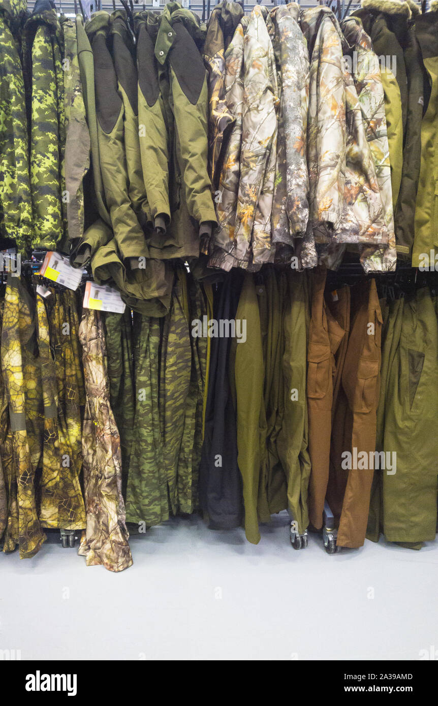 Vêtements d'hiver dans le magasin Banque D'Images