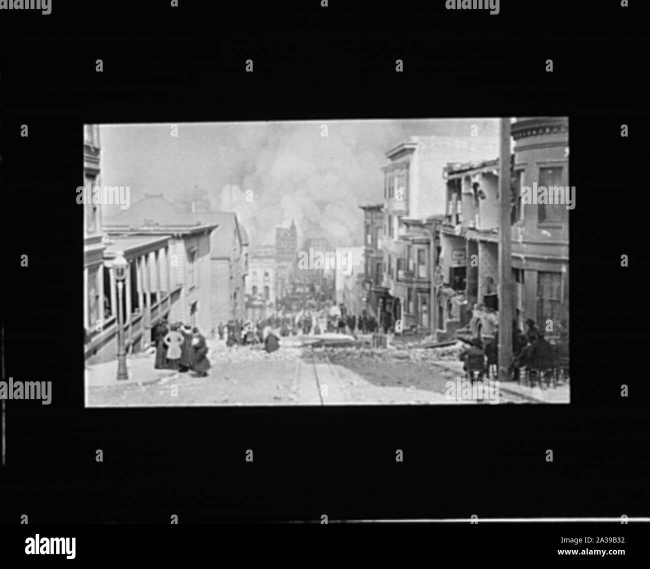 Tremblement de terre de San Francisco et l'incendie de 1906 Banque D'Images