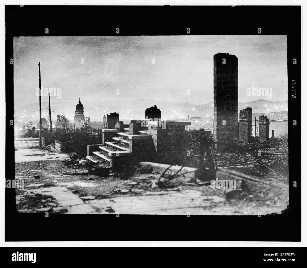 Tremblement de terre de San Francisco et l'incendie de 1906 Banque D'Images