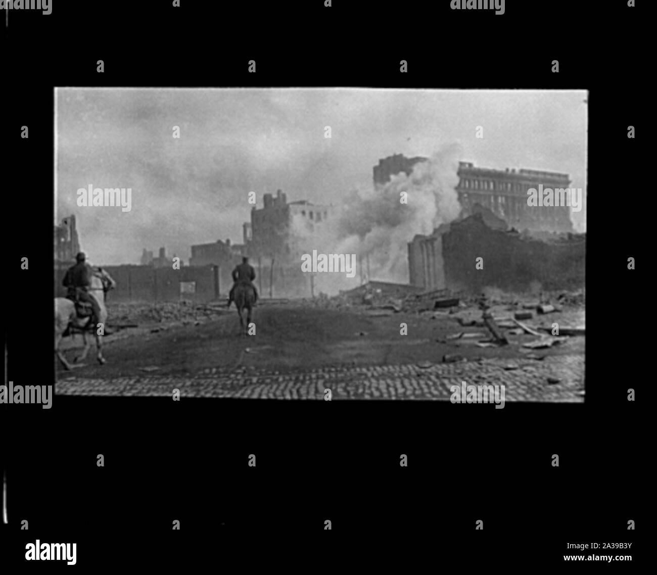 Tremblement de terre de San Francisco et l'incendie de 1906 Banque D'Images