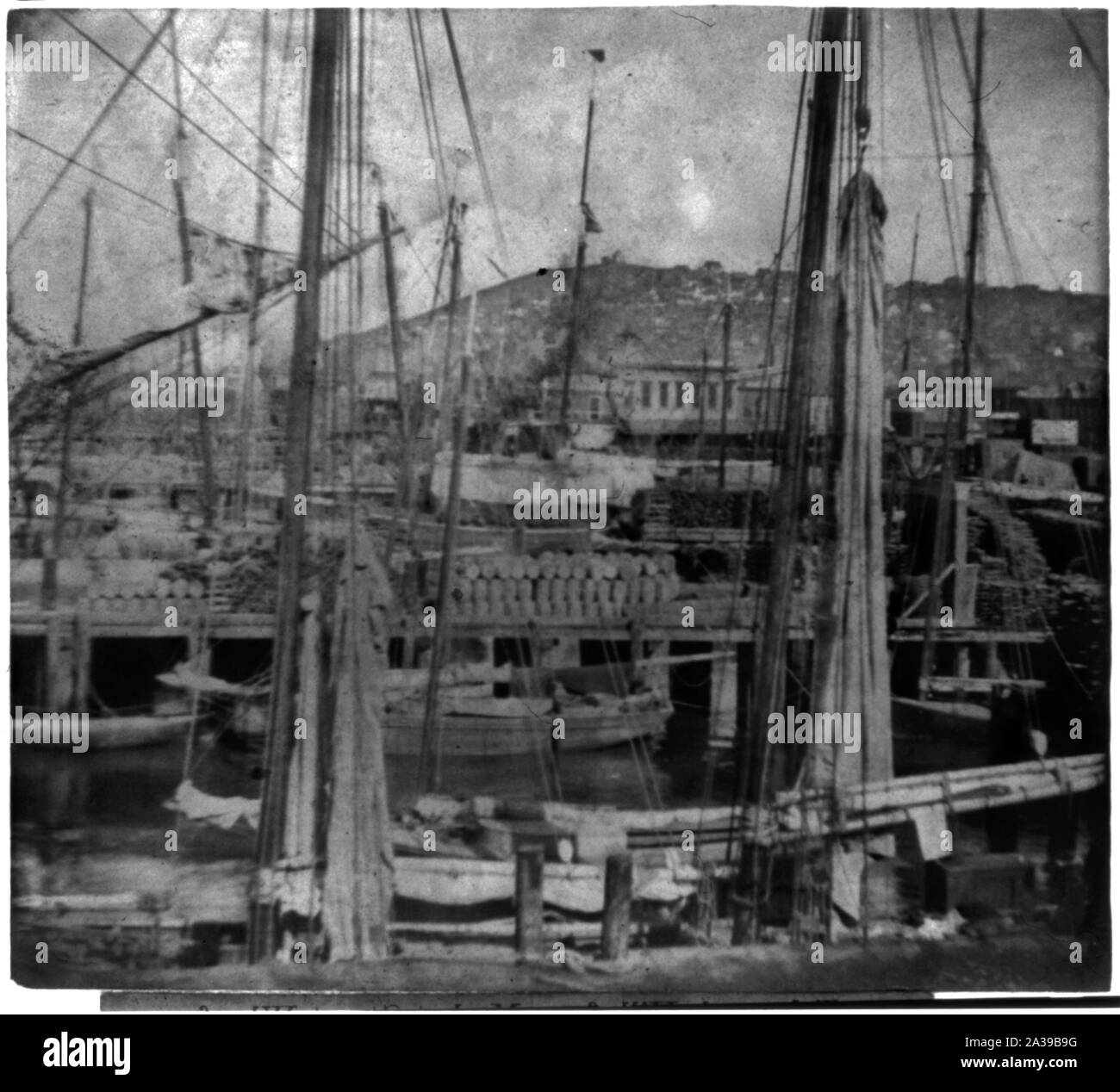 San Francisco, Californie - Telegraph Hill de Market St. Wharf Banque D'Images