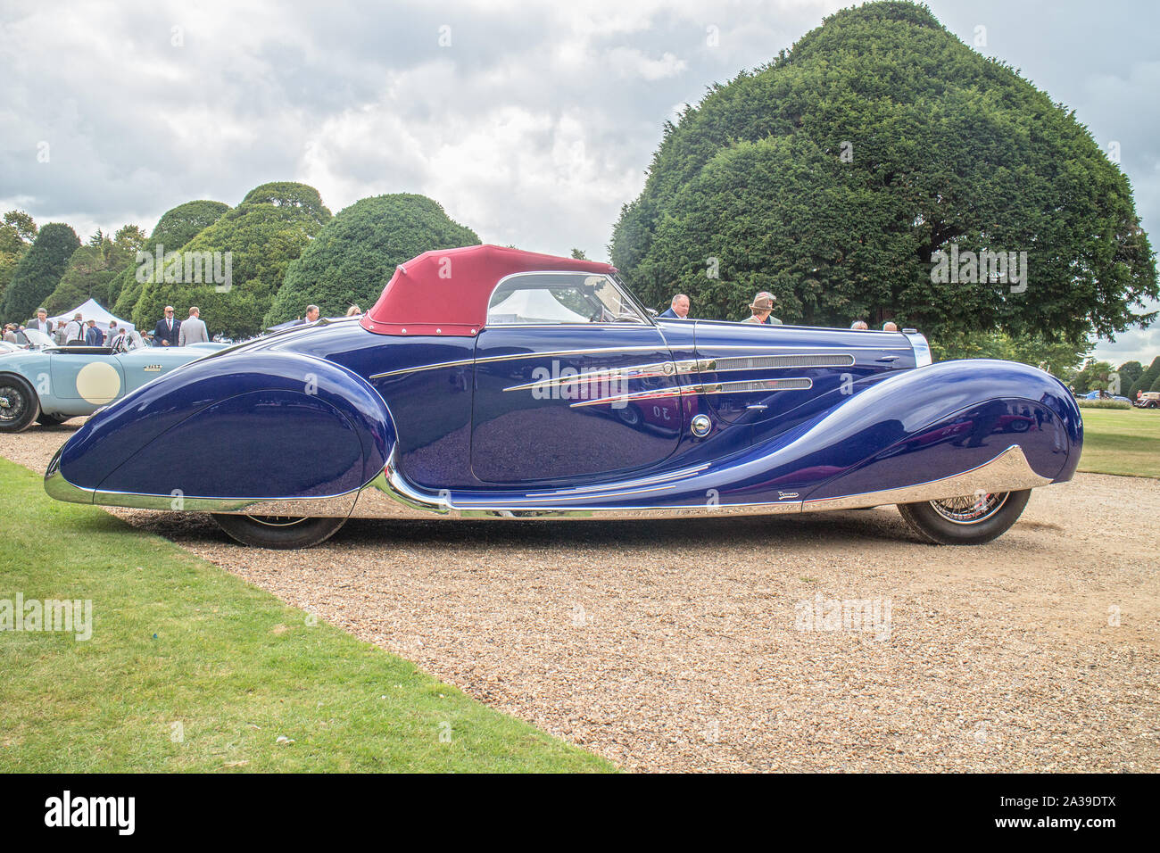 Un 1938 Bugatti Type 57 au Concours d'élégance 2019 à Hampton Court Palace, Richmond upon Thames Banque D'Images