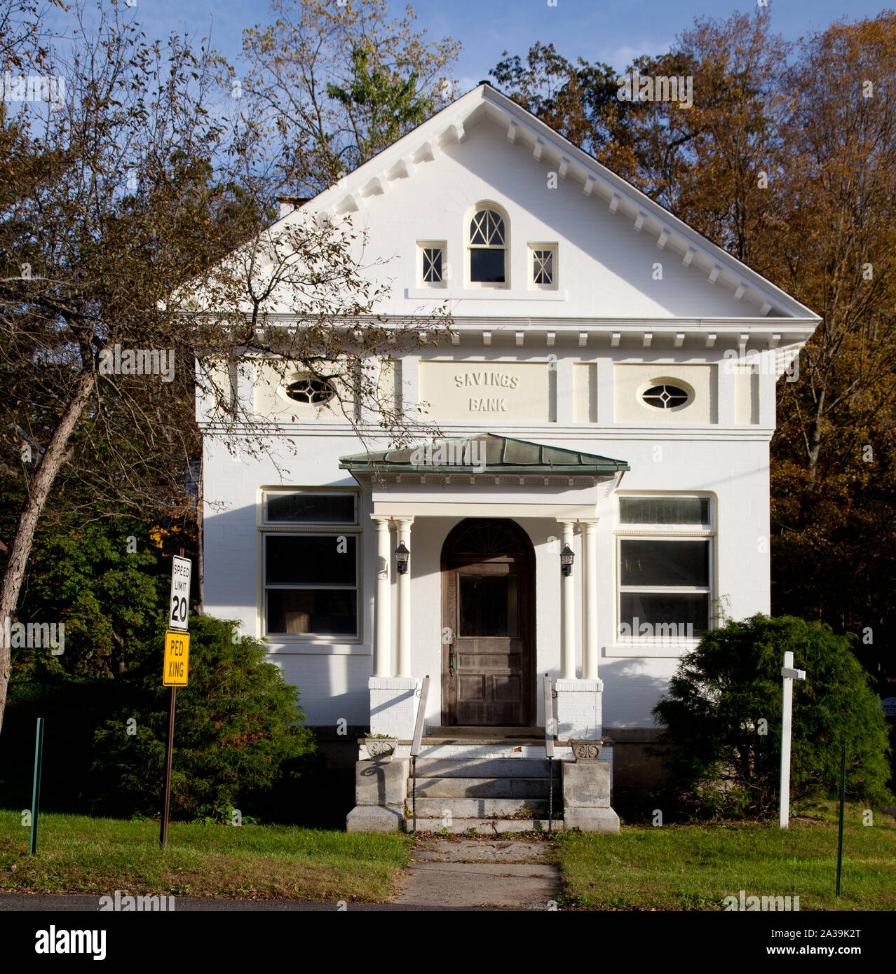 Banque d'épargne, de Falls Village, New York Banque D'Images