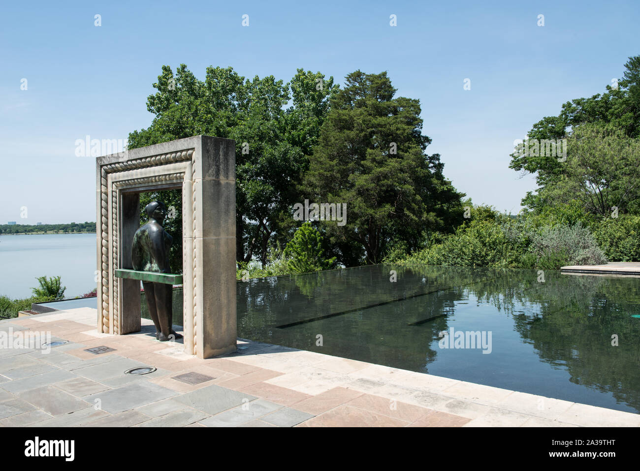 Scène de la 66-acre Dallas Arboretum and Botanical Garden à Dallas, Texas Banque D'Images