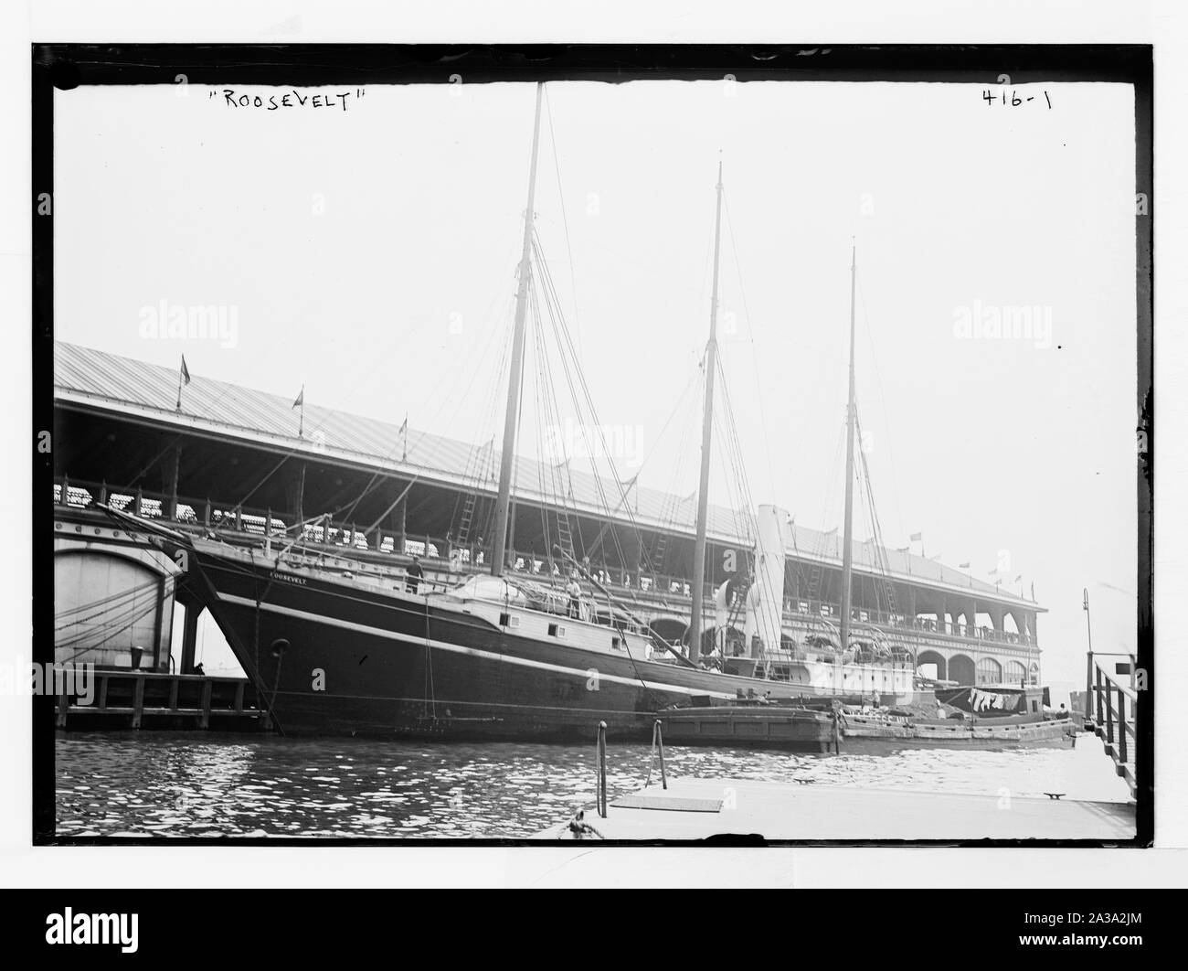 Au quai Roosevelt Schooner Banque D'Images