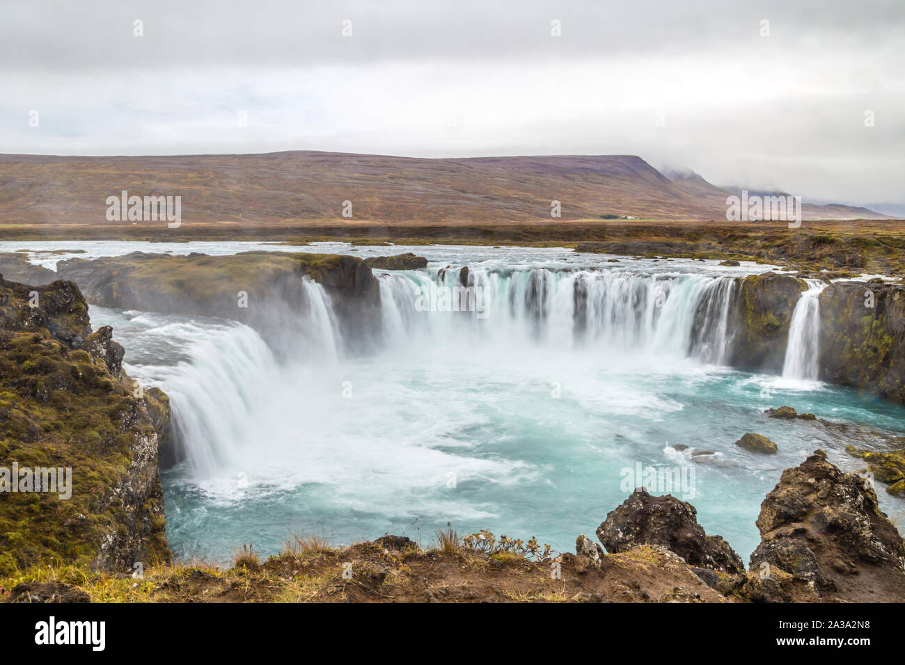 Belle cascade Godafoss dans le nord de l'Islande Banque D'Images