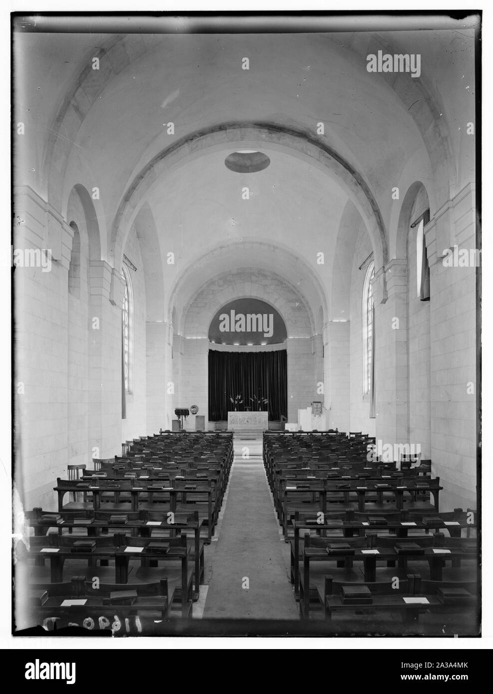 Mémorial écossais, Eglise de Saint Andrews. Intérieur de l'église, regardant vers l'abside (autel) Banque D'Images