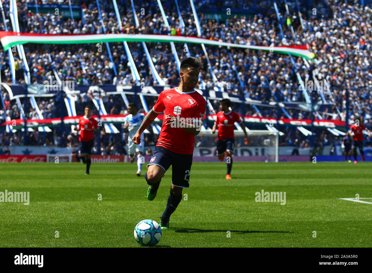 BUENOS AIRES, 06.10.2019 : Domingo Blanco pendant le match entre Velez Sarsfield et Independiente à José Amalfitani Stadium à Buenos Aires, l'Argent Banque D'Images