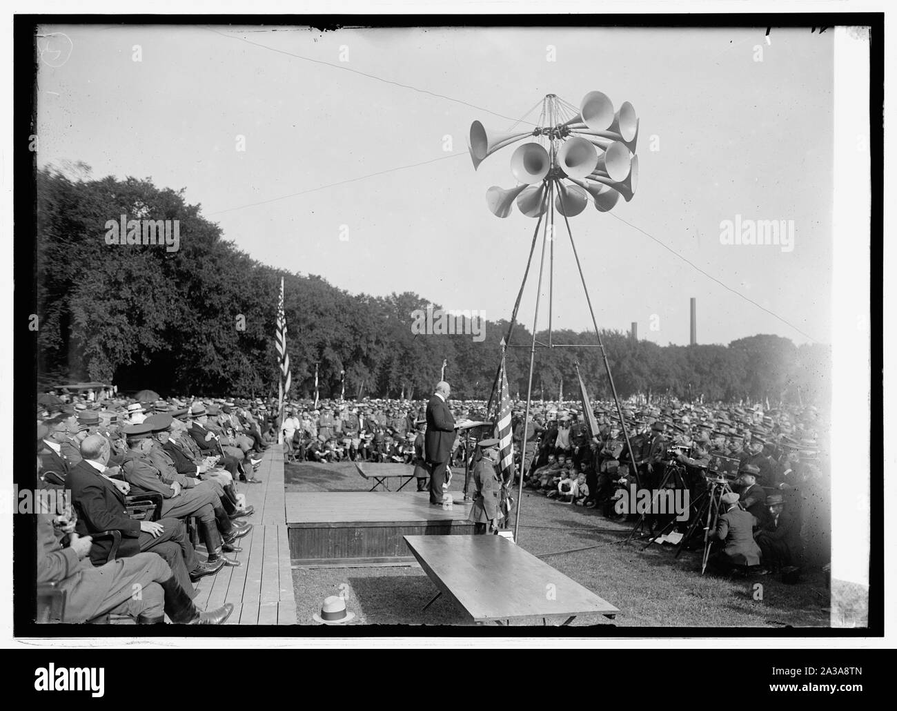 Sec. Semaines au jour de la défense de microphone, 9/12/24 Banque D'Images