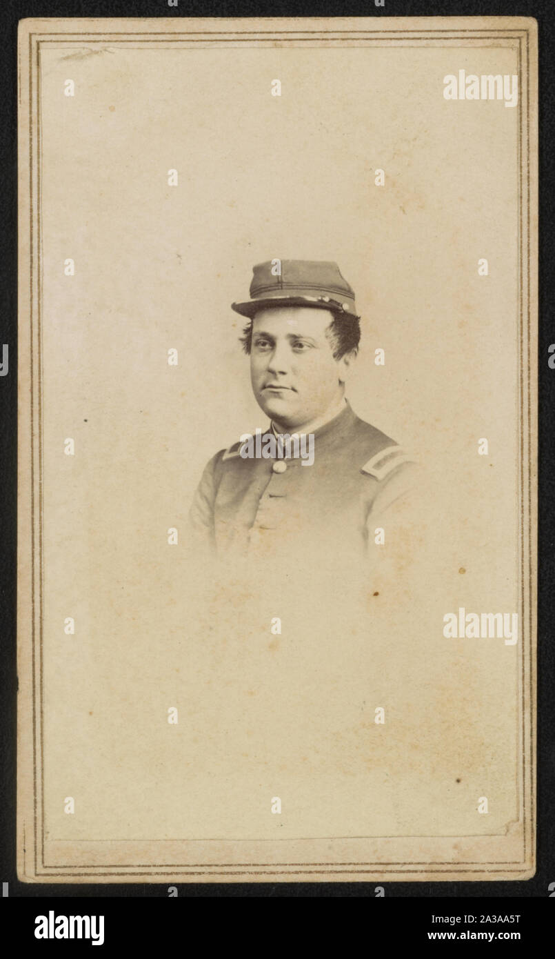Le Sous-lieutenant Gilbert F. Thomas de CO. C, 77e Régiment d'infanterie de New York en uniforme Banque D'Images