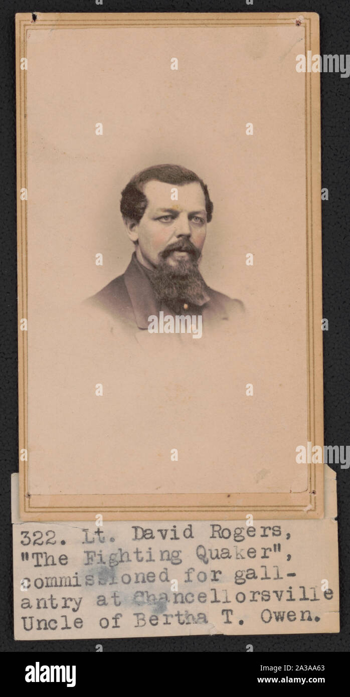 Le Sous-lieutenant David W. de Rogers Co. K, 123e Régiment d'infanterie de New York, en uniforme] / C.H. Williamson's Photographic Portrait Gallery, 245 Fulton St., Brooklyn Banque D'Images