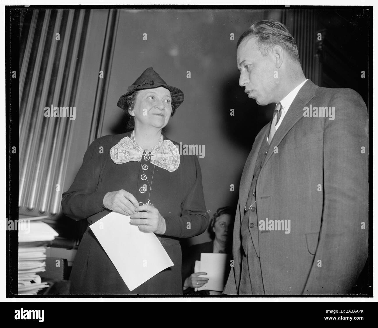 La ministre du Travail. Washington, D.C., le 23 novembre. Une nouvelle et non publiées de la snap Secrétaire au travail Frances Perkins Banque D'Images