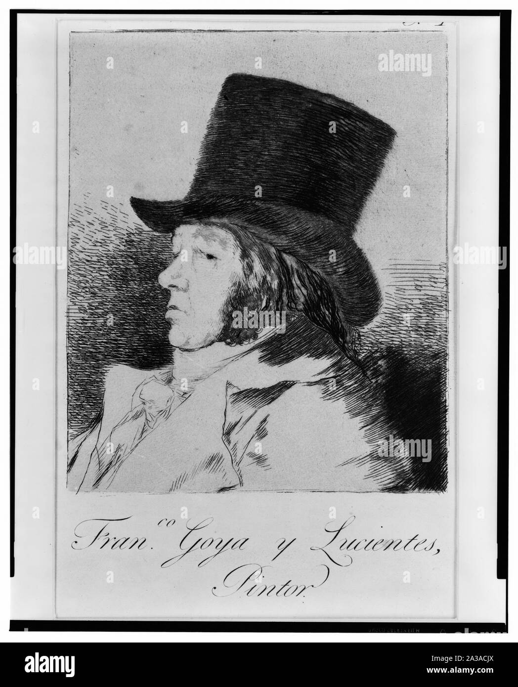 Self Portrait] / Franco. Goya y Lucientes, pintor Banque D'Images