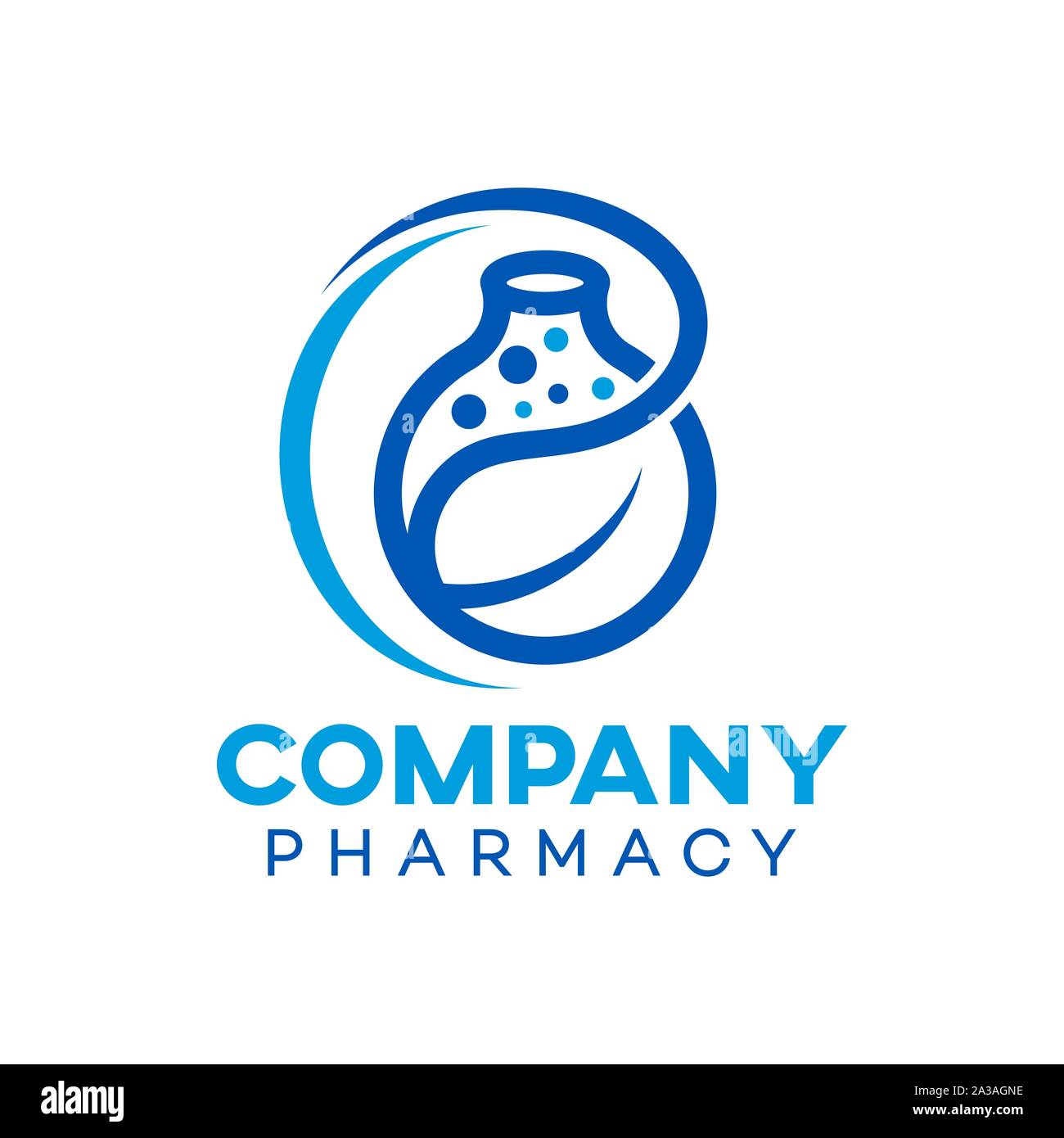 Logo Pharmacie naturelle moderne Illustration de Vecteur