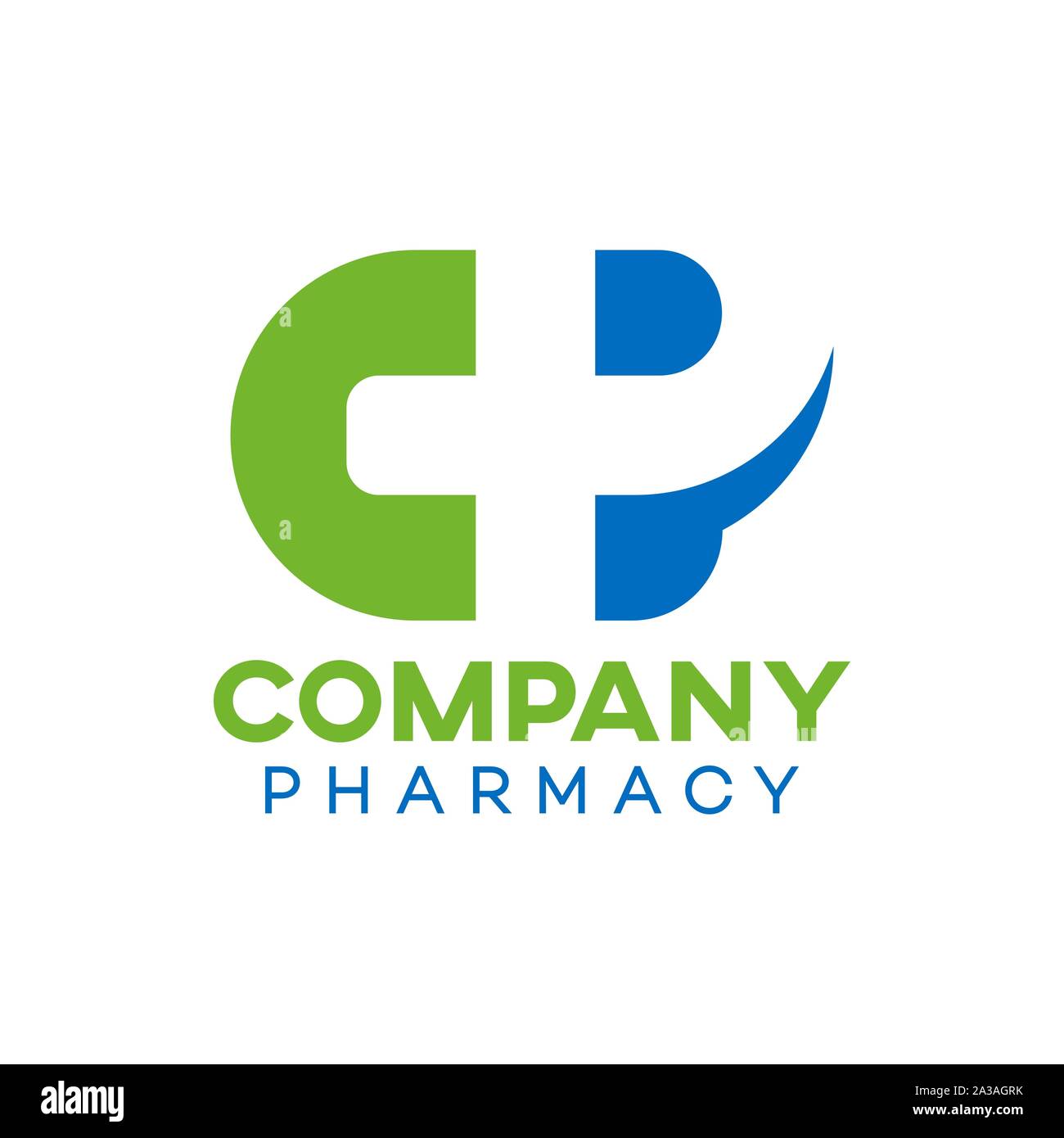 Logo Pharmacie naturelle moderne Illustration de Vecteur