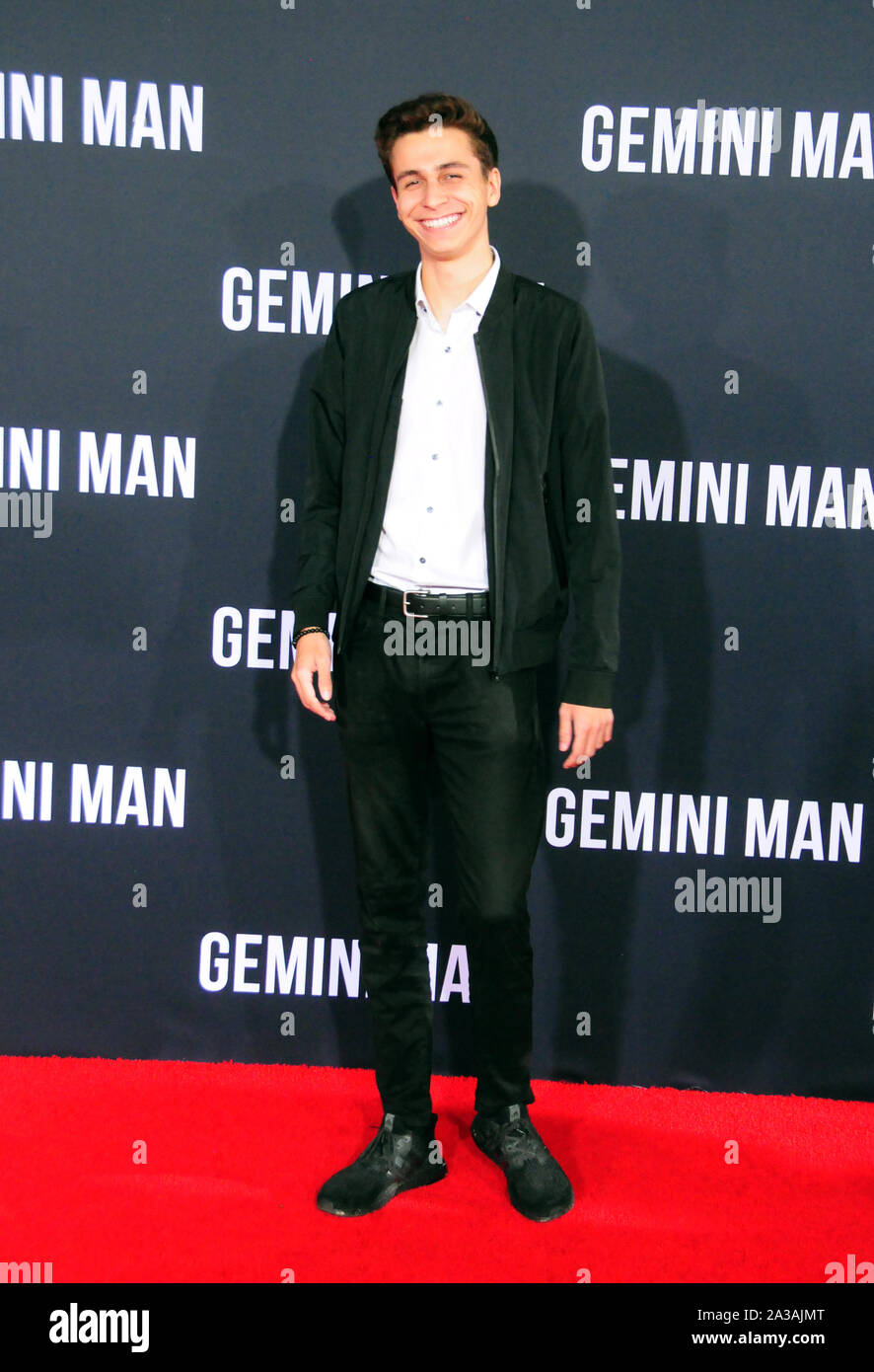 Hollywood, Californie, USA 6 Octobre 2019 Acteur/comic Gabe Erwin assiste à Paramount Pictures présente la première mondiale de 'Gemini Man' le 6 octobre 2019 au Théâtre chinois de Grauman à Hollywood, Californie, USA. Photo de Barry King/Alamy Live News Banque D'Images