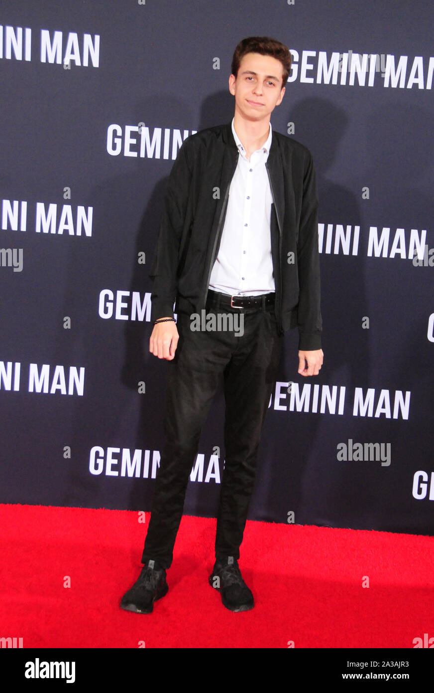 Hollywood, Californie, USA 6 Octobre 2019 Acteur/comic Gabe Erwin assiste à Paramount Pictures présente la première mondiale de 'Gemini Man' le 6 octobre 2019 au Théâtre chinois de Grauman à Hollywood, Californie, USA. Photo de Barry King/Alamy Live News Banque D'Images