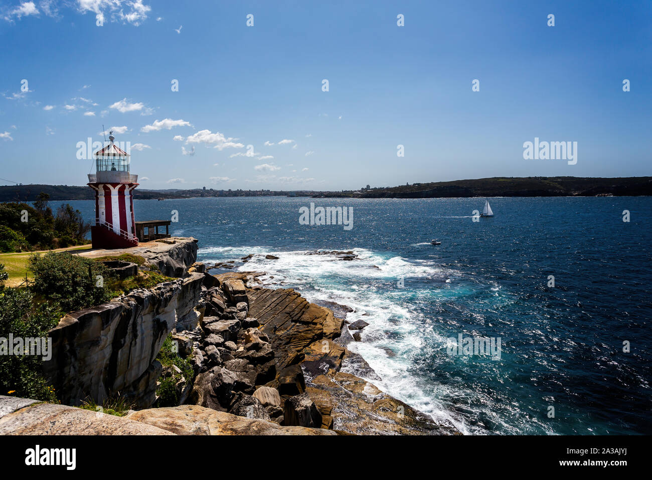 L'historique phare Hornby près de Watsons Bay dans le parc national du Port de Sydney, Sydney, Australie, le 27 septembre 2019 Banque D'Images