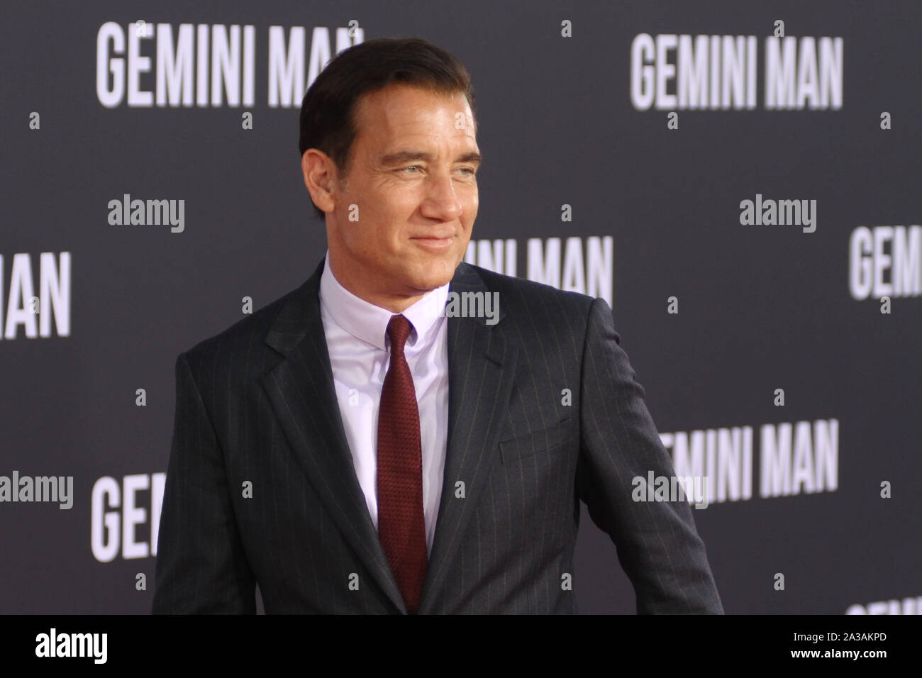 Los Angeles, USA. 06 Oct, 2019. Clive Owen à Paramount Pictures' 'Gemini Man' Premiere tenue au Théâtre chinois de Grauman à Los Angeles, CA, le 6 octobre 2019. Crédit photo : Joseph Martinez/PictureLux PictureLux Crédit : Le Hollywood/Archive/Alamy Live News Banque D'Images