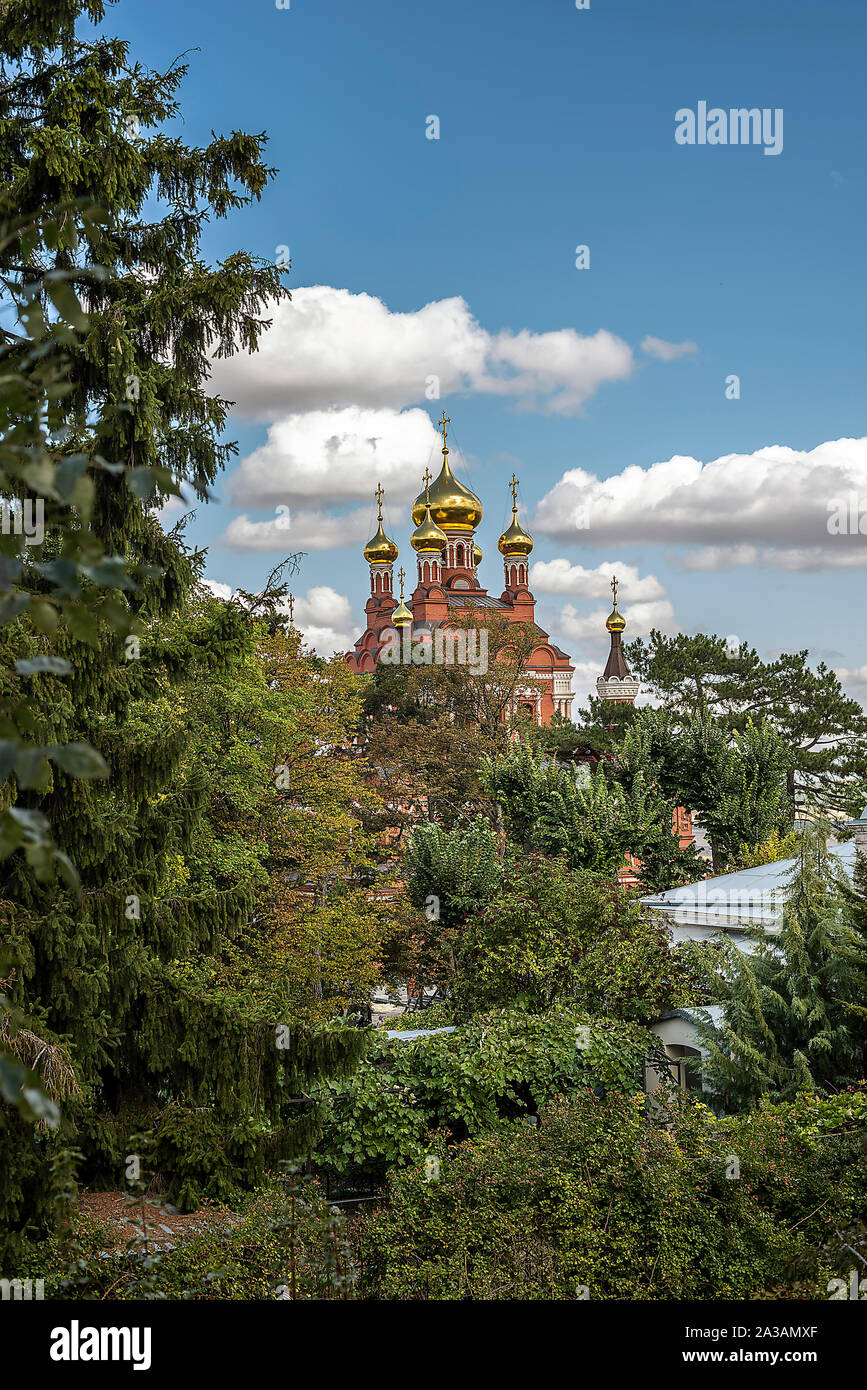 La Russie, en Crimée, péninsule. Toplovsky Paraskevievsky - Monastère Sainte Trinité le célèbre monastère orthodoxe. Cathédrale en l'honneur de l'Life-Givi Banque D'Images