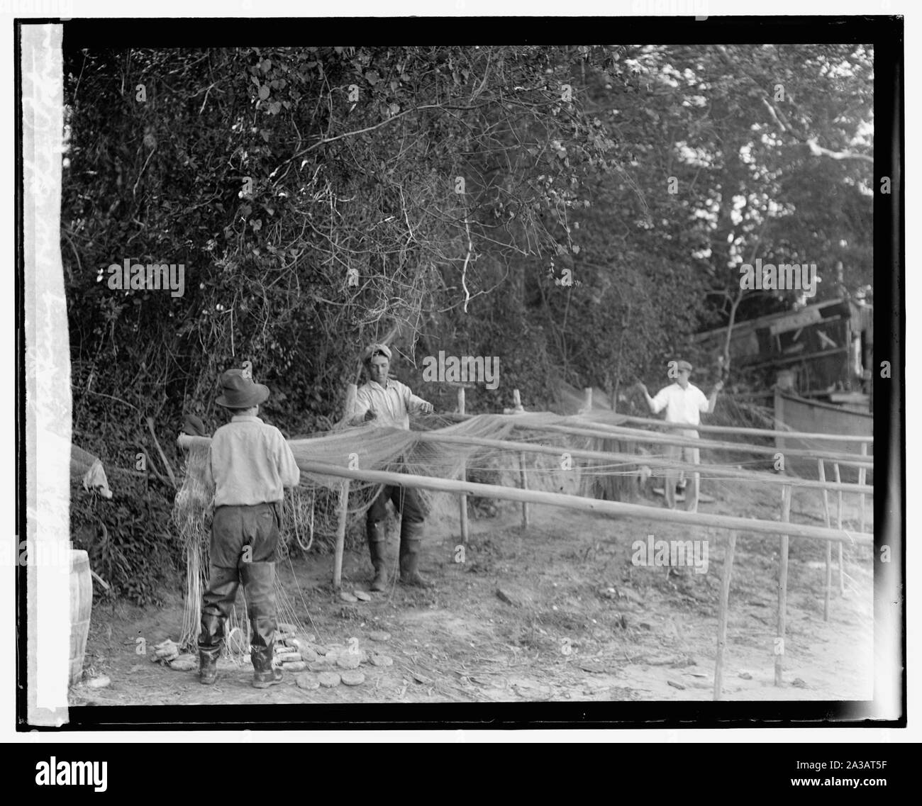 Pêche à l'alose sur le Potomac Banque D'Images