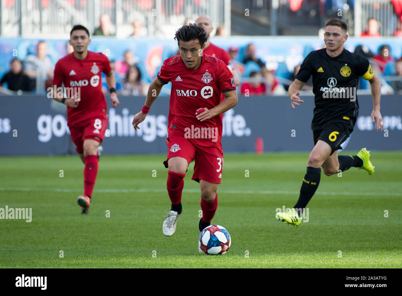 Toronto, Canada. 06 Oct, 2019. Tsubasa Endoh (M) en action au cours de la MLS (Major League Soccer) match entre Toronto FC et Columbus Crew SC. Score final : Toronto FC 1 - 0 SC Columbus Crew. Credit : SOPA/Alamy Images Limited Live News Banque D'Images